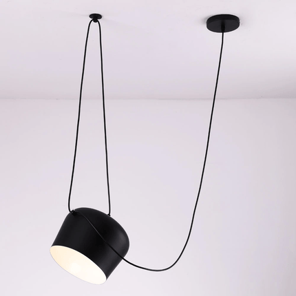 Modern Black Pendant Light with Drum Design | Stylish Kitchen Pendant Lighting for Ambient Illumination 6