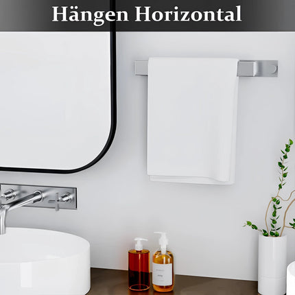 Modern Black Towel Rack with No-Drill Installation | Space-Saving Solution for Bathroom Organization 4