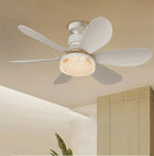 Modern Ceiling Fan Lamp with Remote Control & Floral Design | Energy Efficient Lighting for Home Comfort 0