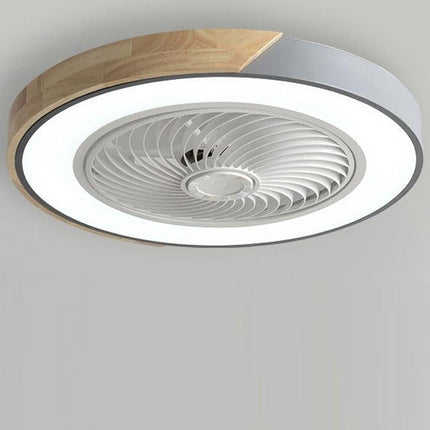 Modern Ceiling Fan with Integrated LED Light & Remote Control | Bladeless Design for Stylish Home Comfort 0