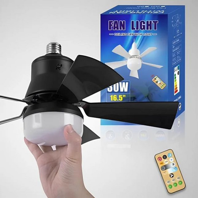 Modern Ceiling Fan with Integrated LED Light & Remote Control for Efficient Airflow 0