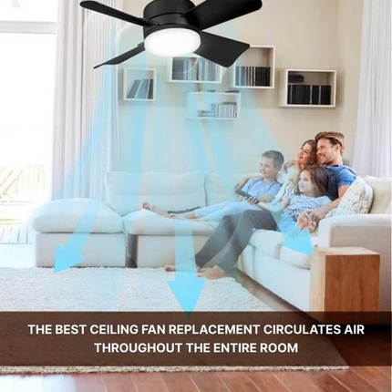 Modern Ceiling Fan with Integrated LED Light & Remote Control for Efficient Airflow 6