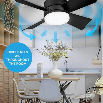 Modern Ceiling Fan with Integrated LED Light & Remote Control for Efficient Airflow 7