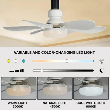 Modern Ceiling Fan with Integrated LED Light & Remote Control for Efficient Airflow 8