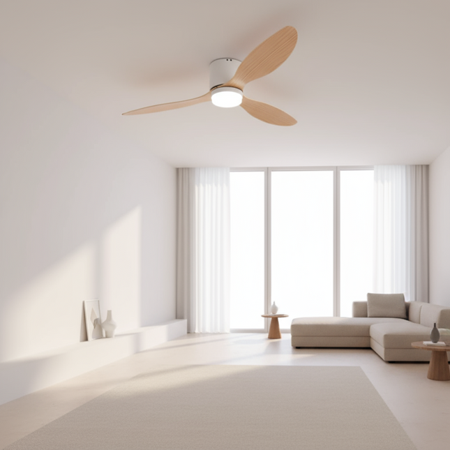 Modern Ceiling Fans with Lights | Flush Mount Design & Remote Control for Stylish Comfort 0
