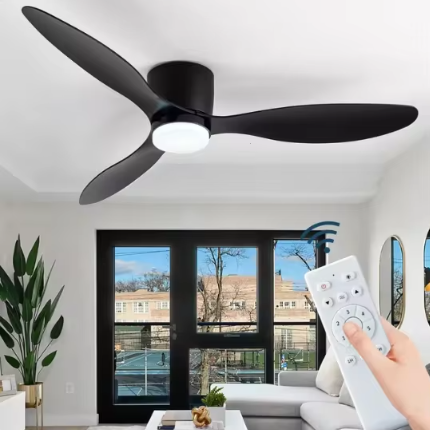 Modern Ceiling Fans with Lights | Flush Mount Design & Remote Control for Stylish Comfort 2