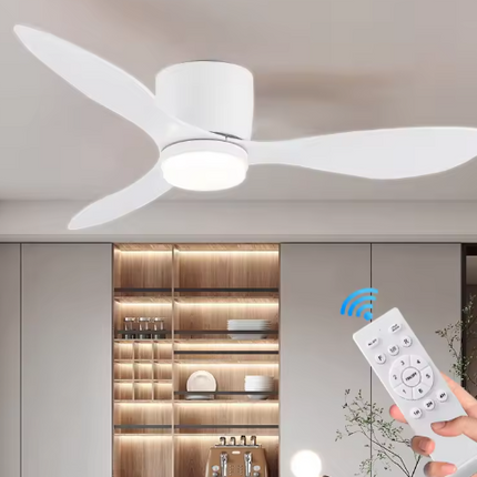 Modern Ceiling Fans with Lights | Flush Mount Design & Remote Control for Stylish Comfort 3