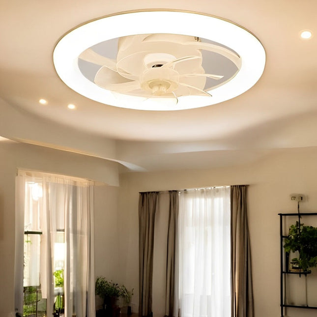 Modern Ceiling Fans with Lights | LED Flush Mount Design with Remote Control for Year-Round Comfort 0