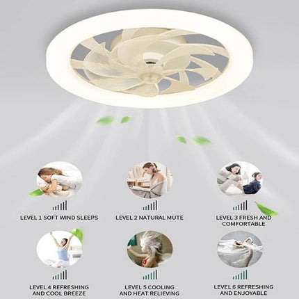 Modern Ceiling Fans with Lights | LED Flush Mount Design with Remote Control for Year-Round Comfort 4