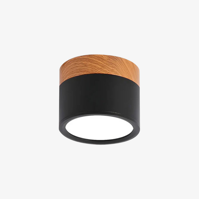 Modern Ceiling Light | Minimalist Aluminum Fixture with Wood Accent | Focused Lighting for Stylish Interiors 1