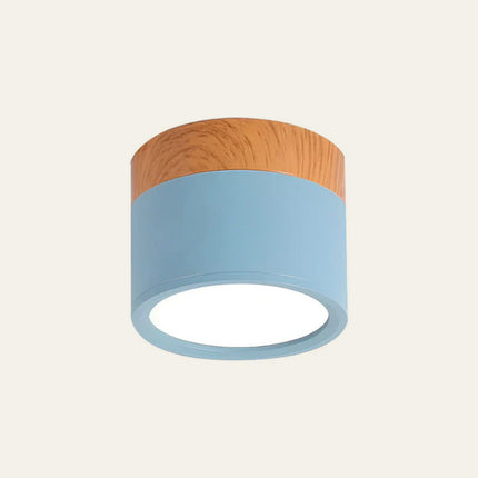 Modern Ceiling Light | Minimalist Aluminum Fixture with Wood Accent | Focused Lighting for Stylish Interiors 12