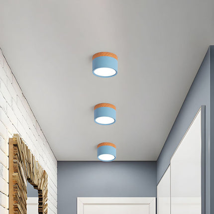 Modern Ceiling Light | Minimalist Aluminum Fixture with Wood Accent | Focused Lighting for Stylish Interiors 2