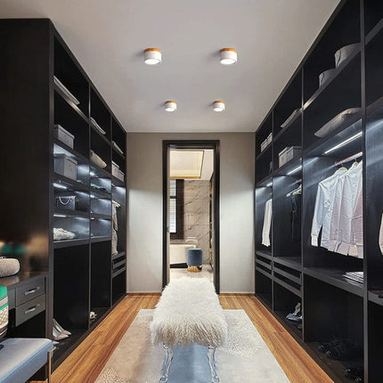 Modern Ceiling Light | Minimalist Aluminum Fixture with Wood Accent | Focused Lighting for Stylish Interiors 6