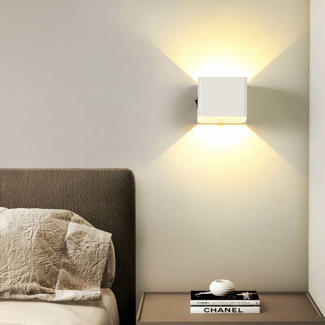 Modern Cube LED Wall Light with Motion Sensor & Rechargeable Battery | Smart Home Lighting Solution 1