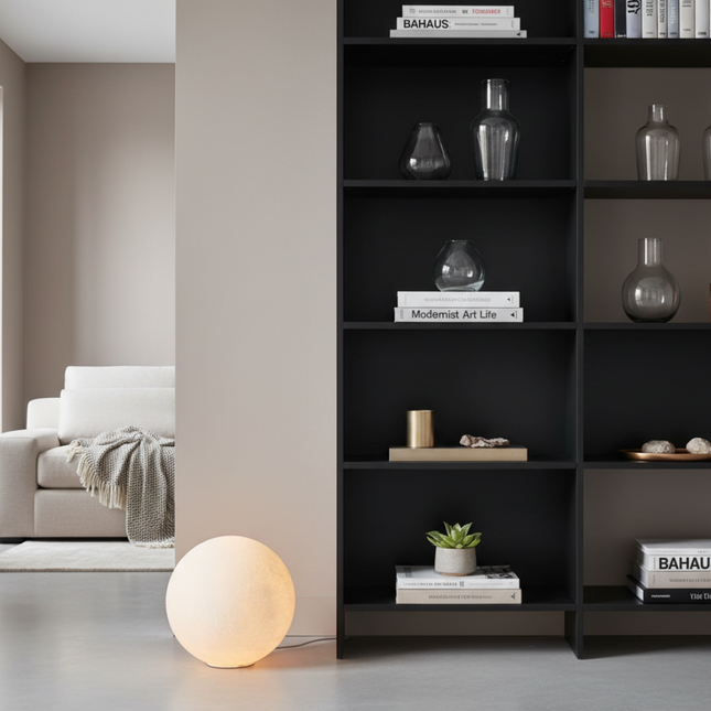 Modern Floor Lamp | Globe-Shaped Shade with Soft Light Diffusion | Minimalist Design for Living Room Elegance 1