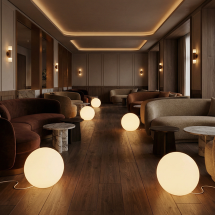 Modern Floor Lamp | Globe-Shaped Shade with Soft Light Diffusion | Minimalist Design for Living Room Elegance 5
