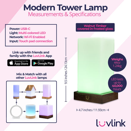 Modern Friendship Lamp with Stylish Timber & Frosted Glass Design | Instant Connection for Meaningful Relationships 2