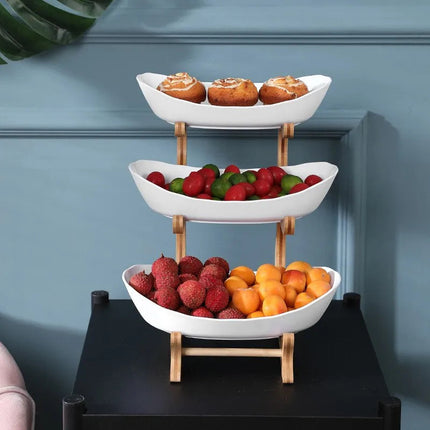 Modern Fruit Bowl | Three-Tier Space-Saving Organizer with Stylish Design for Elegant Kitchen Display 2