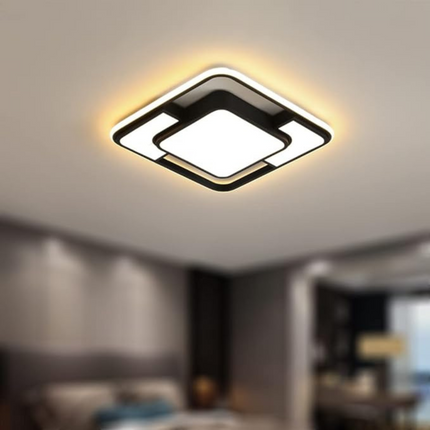 Modern Geometric LED Ceiling Light with Remote Control & Adjustable Brightness for Customizable Ambiance 4