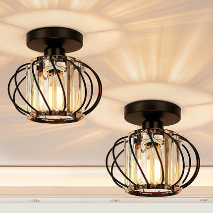 Modern Industrial | Flush Mount Ceiling Light with Glass Shade | Elegant Design for Stylish Illumination 0