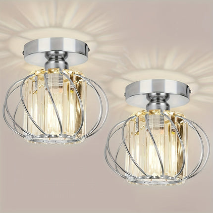 Modern Industrial | Flush Mount Ceiling Light with Glass Shade | Elegant Design for Stylish Illumination 3