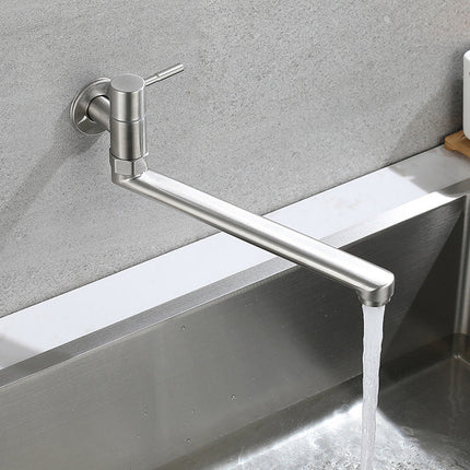 Modern Kitchen Faucet | Stainless Steel Pot Filler with Swivel Spout | Wall Mounted Design for Easy Access 8