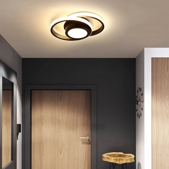 Modern LED Ceiling Light | Sleek Double Ring Design with Energy Efficiency | Versatile Fixture for Contemporary Spaces 1