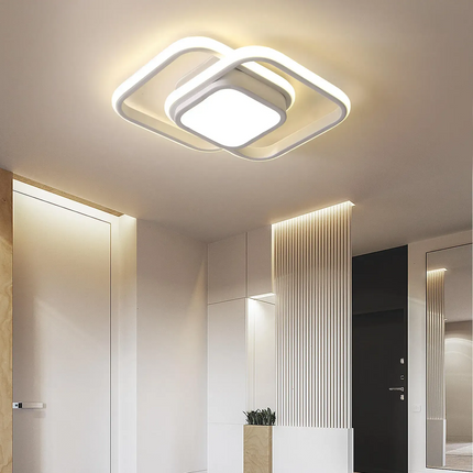 Modern LED Ceiling Light | Sleek Double Ring Design with Energy Efficiency | Versatile Fixture for Contemporary Spaces 11