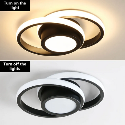 Modern LED Ceiling Light | Sleek Double Ring Design with Energy Efficiency | Versatile Fixture for Contemporary Spaces 4