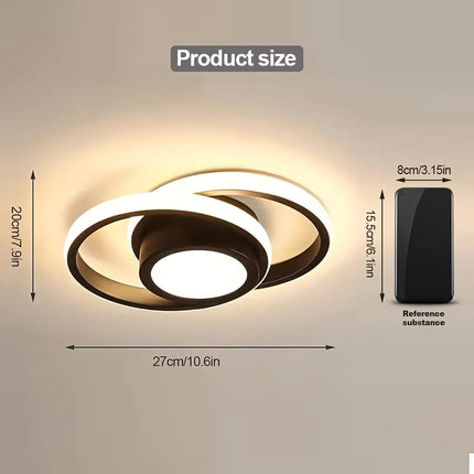 Modern LED Ceiling Light | Sleek Double Ring Design with Energy Efficiency | Versatile Fixture for Contemporary Spaces 5