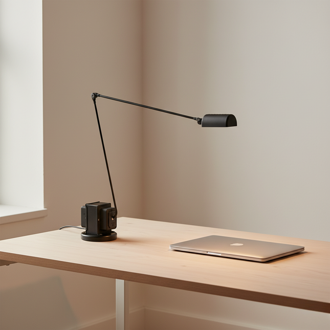 Modern LED Desk Lamp with Adjustable Arm & Dimming Control | Minimalist Design for Focused Illumination 0