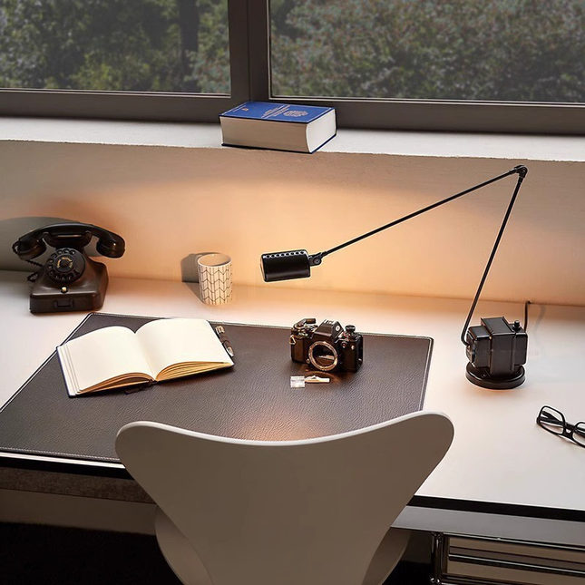 Modern LED Desk Lamp with Adjustable Arm & Dimming Control | Minimalist Design for Focused Illumination 1
