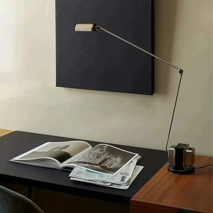 Modern LED Desk Lamp with Adjustable Arm & Dimming Control | Minimalist Design for Focused Illumination 7