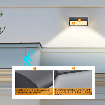 Modern LED Motion Sensor Wall Light with Waterproof Design | Smart Illumination for Outdoor Spaces 4