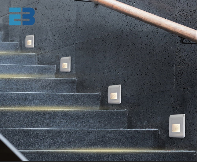 Modern LED Step Lights | Motion-Sensing Recessed Lighting with Four Color Options | Safe Illumination for Indoor and Outdoor Use 1