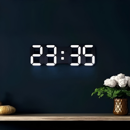 Modern LED Wall Clock with Digital Display & 3D Effect | Stylish Wall Clock Decor for Any Room 1