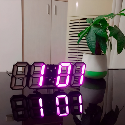 Modern LED Wall Clock with Digital Display & 3D Effect | Stylish Wall Clock Decor for Any Room 4