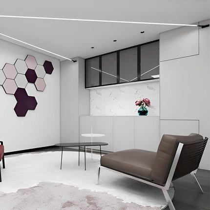 Modern Linear LED Strip Light with Rotatable Base for Adjustable Illumination 4