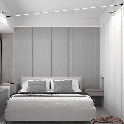 Modern Linear LED Strip Light with Rotatable Base for Adjustable Illumination 5