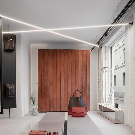 Modern Linear LED Strip Light with Rotatable Base for Adjustable Illumination 7