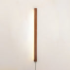 Diameter 32 in x H 2 in / Walnut Color / Warm Light & US Plug