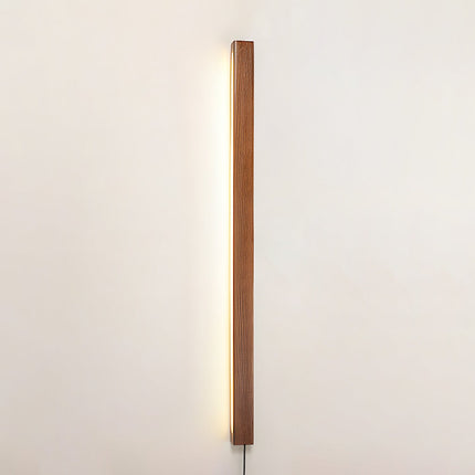 Modern Linear Wood LED Wall Light Fixture with Adjustable Height | Sleek Design for Contemporary Interiors 5