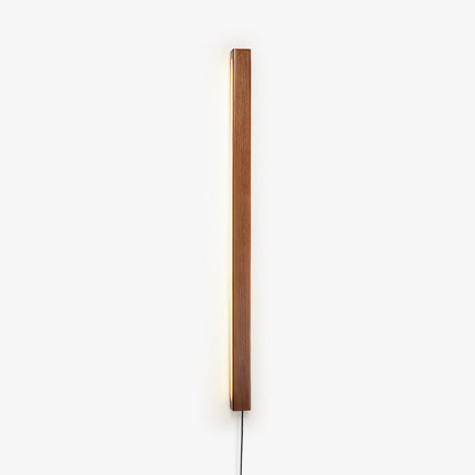 Modern Linear Wood LED Wall Light Fixture with Adjustable Height | Sleek Design for Contemporary Interiors 6