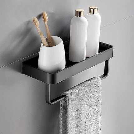 Modern Matt Black Bathroom Accessories Set with Multiple Shelf Options | Durable Stainless Steel for Stylish Organization 10