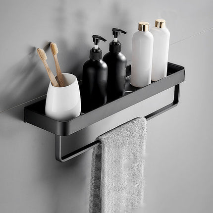 Modern Matt Black Bathroom Accessories Set with Multiple Shelf Options | Durable Stainless Steel for Stylish Organization 14