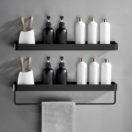 Modern Matt Black Bathroom Accessories Set with Multiple Shelf Options | Durable Stainless Steel for Stylish Organization 16