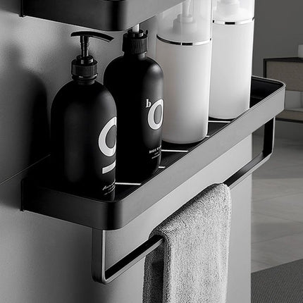 Modern Matt Black Bathroom Accessories Set with Multiple Shelf Options | Durable Stainless Steel for Stylish Organization 3