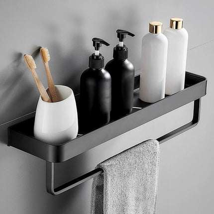 Modern Matt Black Bathroom Accessories Set with Multiple Shelf Options | Durable Stainless Steel for Stylish Organization 7