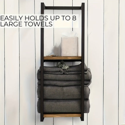 Modern Metal Towel Rack with Waterproof Shelf for Stylish Bathroom Storage 7