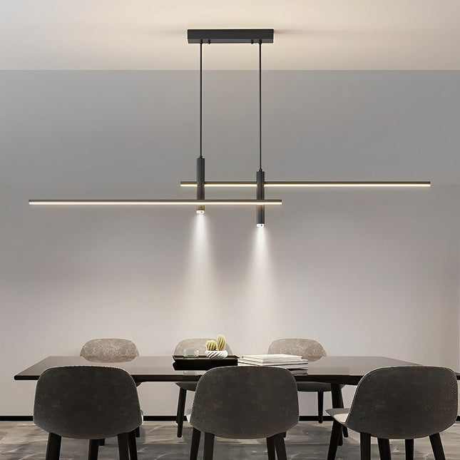 Modern Minimalist | Slim Linear Pendant Lamp with Adjustable Dimming | Perfect for Contemporary Interiors 0